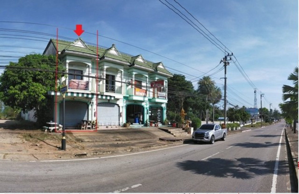 ขายอาคารพาณิชย์ ถ.สายสุราษฎร์ธานี-ตะกั่วป่า ต.เขาวง อ.บ้านตาขุน จ.สุราษฎร์ธานี