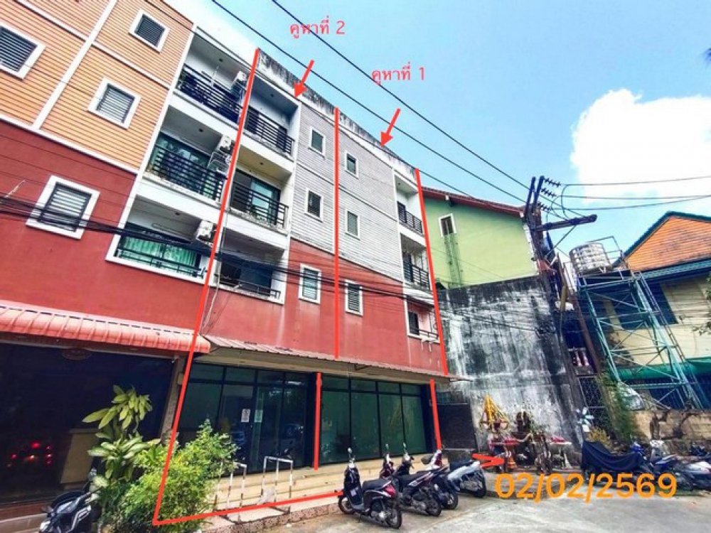 ขายอาคารพาณิชย์ภูเก็ต 4 ชั้น 2 คูหา อำเภอกะทู้ ถนนราชปาทานุสรณ์