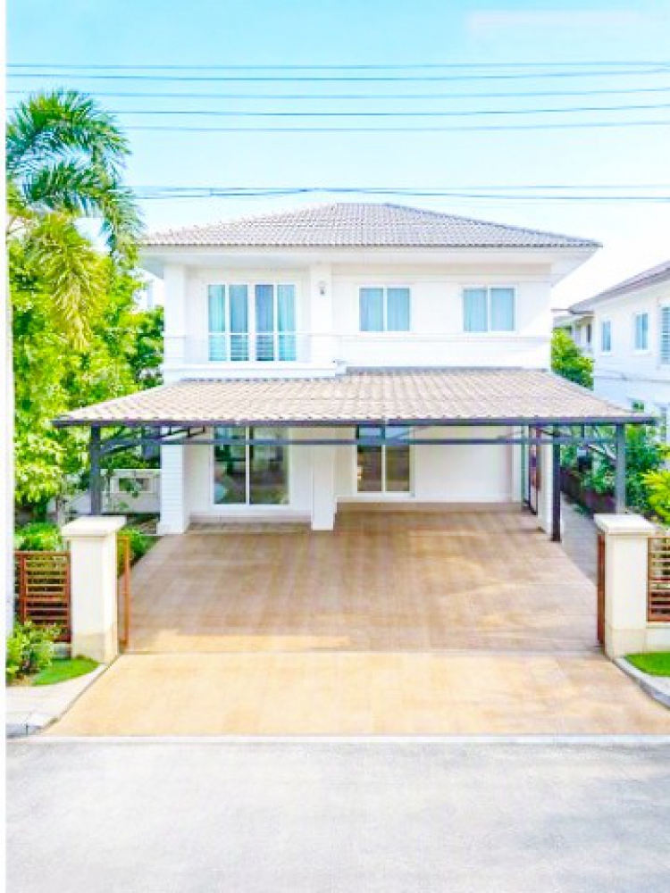 ราชพฤกษ์-รัตนาธิเบศร์ บ้านเดี่ยว 3 นอน 3 น้ำ ใกล้ตลาดสดท่าอิฐ 1.2กม.พื้นที่ 63 ตร.ว.พื้นที่ใช้สอย 190ตร.ม.กว้าง โล่ง โปร่ง ร่มรื่น เฟอร์ฯครบ