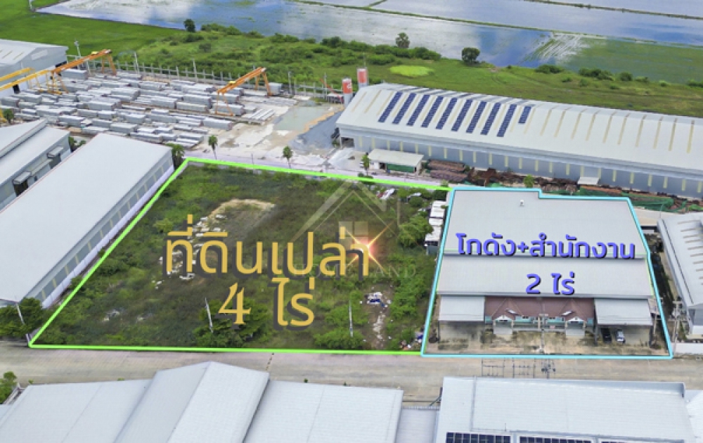 BHL1367 ขาย และ เช่า โกดัง สำนักงาน ที่ดินเปล่า บนที่ดิน 6 ไร่ รุ่งนภาท็อปแลนด์ โครงการ 2 บางเลน